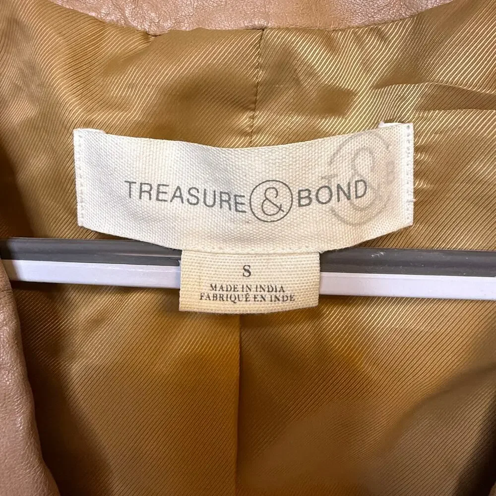 Treasure & Bond Nordstrom Leather Moto Jacket Sz S